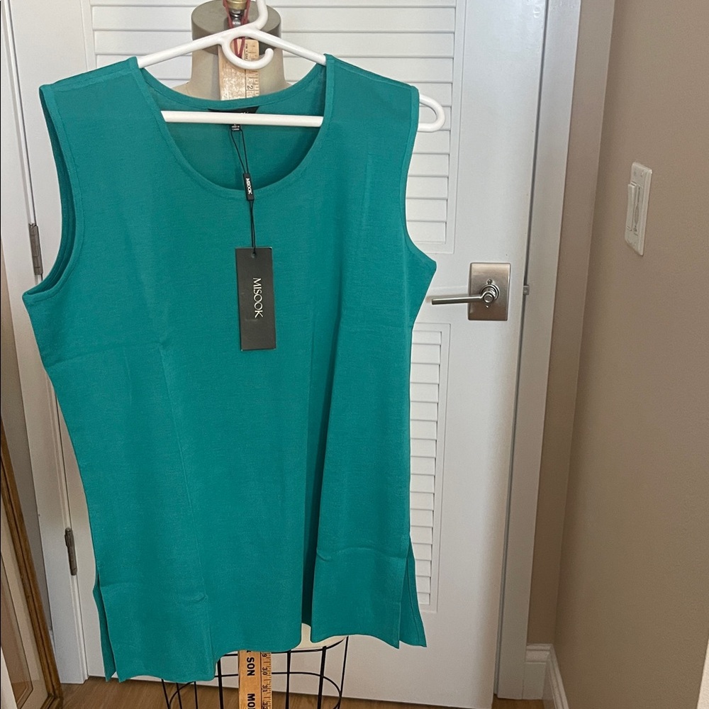 Misook Teal Sleeveless Women's Tank Top